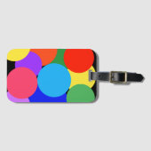 Rainbow Polka Dots Gepäckanhänger (Vorderseite (Horizontal))