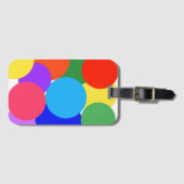 Rainbow Polka Dots Gepäckanhänger (Vorderseite (Horizontal))
