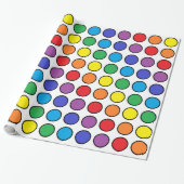 Rainbow Polka Dots Geschenkpapier (Ungerollt)