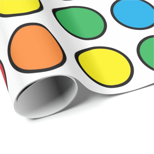 Rainbow Polka Dots Geschenkpapier (Rolleneckpunkt)