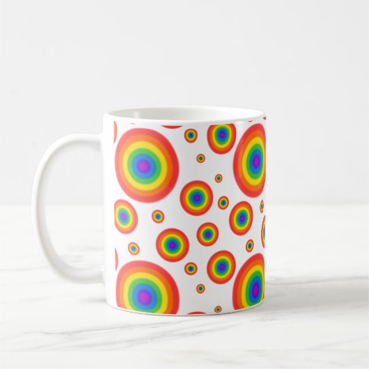 Rainbow Polka Dots Kaffeetasse (Links)