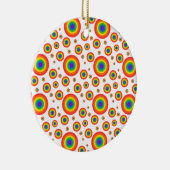 Rainbow Polka Dots Keramikornament (Rechts)