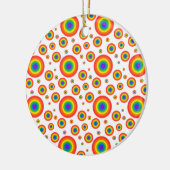 Rainbow Polka Dots Keramikornament (Links)