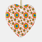 Rainbow Polka Dots Keramikornament (Rechts)