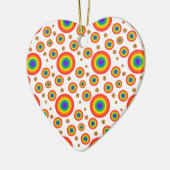 Rainbow Polka Dots Keramikornament (Links)