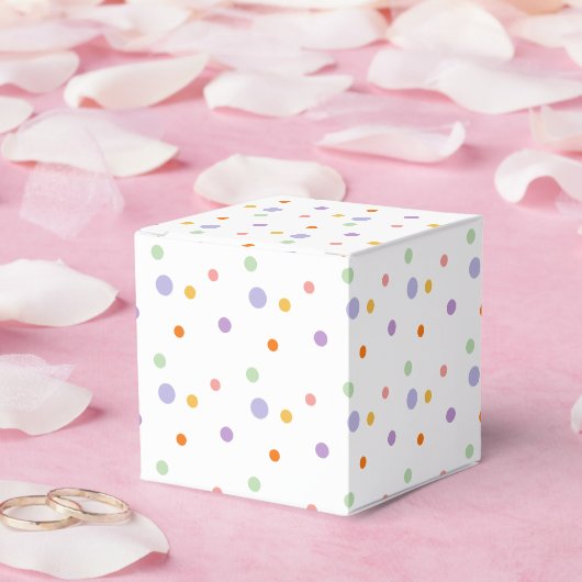 Rainbow Polka Dots Kindergeburtstag Geschenkschachtel (Hochzeit)