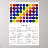 Rainbow Polka Dots LGBT Pride 2020 Kalender Poster (Vorne)