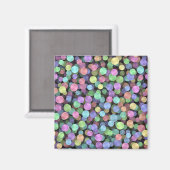 Rainbow Polka Dots Magnet (Vorderseite/Rückseite)