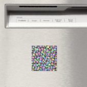 Rainbow Polka Dots Magnet (In Situ (Geschirrspüler))