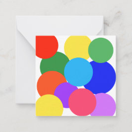 Rainbow Polka Dots Mitteilungskarte