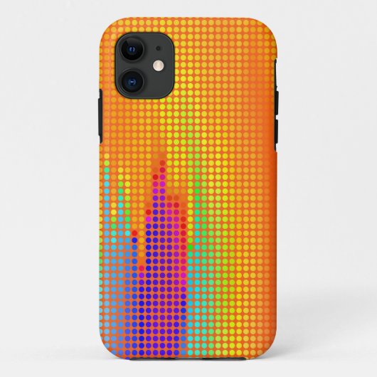 Rainbow Polka Dots Modernes Muster Case-Mate iPhone Hülle (Rückseite)