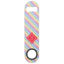 Rainbow Polka Dots Monogramm