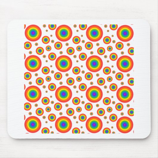 Rainbow Polka Dots Mousepad (Vorne)