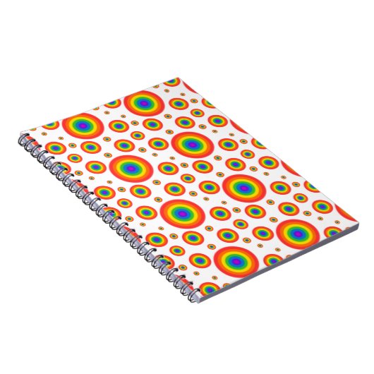 Rainbow Polka Dots Notizblock (Rechte Seite)
