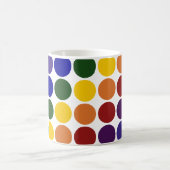 Rainbow Polka Dots on White Kaffeetasse (Mittel)