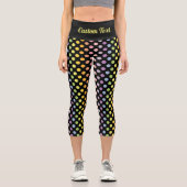 Rainbow Polka Dots Pattern Capri Leggings (Vorderseite)