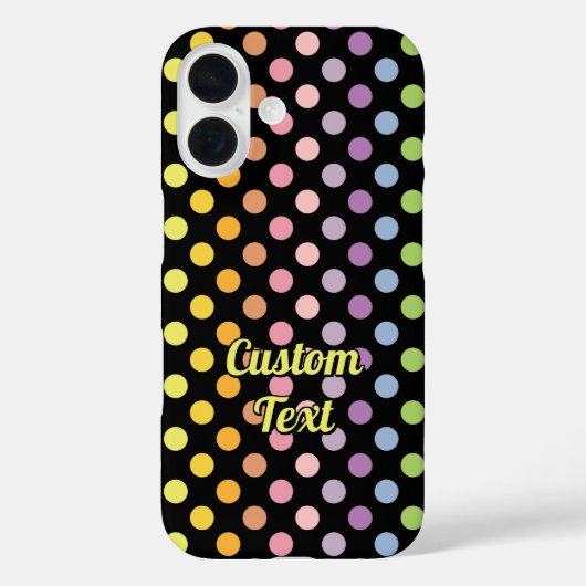 Rainbow Polka Dots Pattern Case-Mate iPhone Hülle (Rückseite)