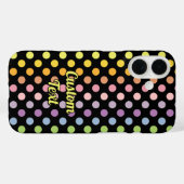 Rainbow Polka Dots Pattern Case-Mate iPhone Hülle (Rückseite (Horizontal))