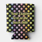 Rainbow Polka Dots Pattern Dosenkühler (Rückseite)