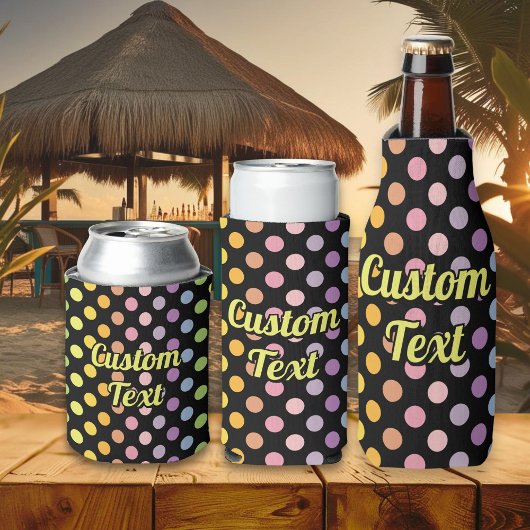 Rainbow Polka Dots Pattern Dosenkühler