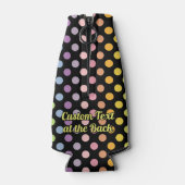 Rainbow Polka Dots Pattern Flaschenkühler (Rückseite)