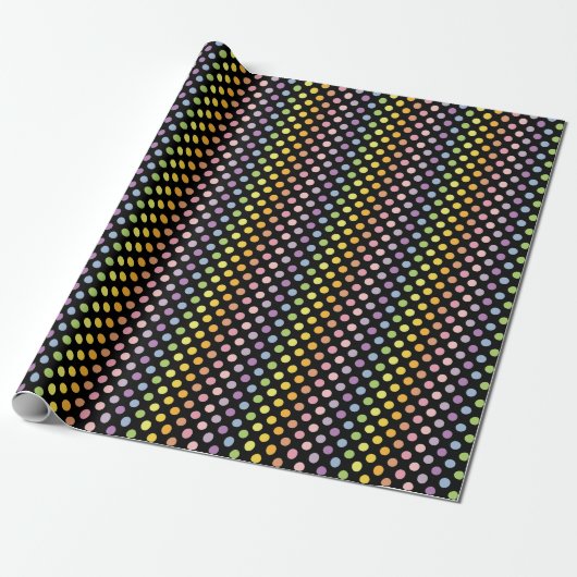 Rainbow Polka Dots Pattern Geschenkpapier (Ungerollt)
