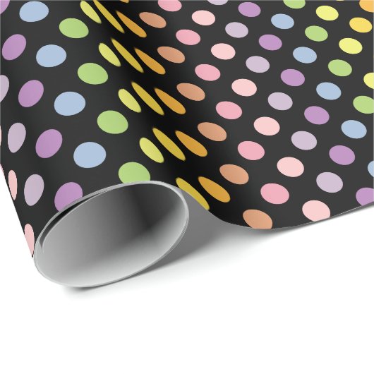 Rainbow Polka Dots Pattern Geschenkpapier (Rolleneckpunkt)