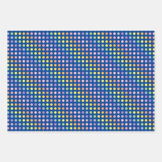 Rainbow Polka Dots Pattern Geschenkpapier Set (Vorderseite 2)
