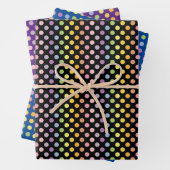 Rainbow Polka Dots Pattern Geschenkpapier Set (Beispiel)