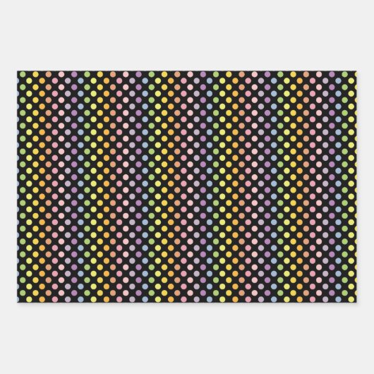 Rainbow Polka Dots Pattern Geschenkpapier Set (Vorderseite)