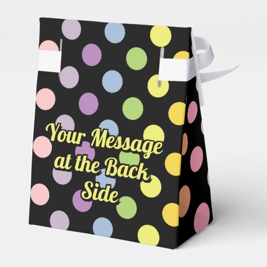 Rainbow Polka Dots Pattern Geschenkschachtel (Rückseite)