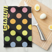 Rainbow Polka Dots Pattern Geschirrtuch (Viertel Falte)