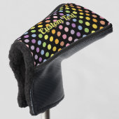 Rainbow Polka Dots Pattern Golf Headcover (3/4 Vorderseite)