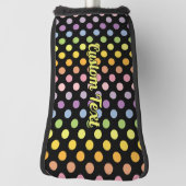 Rainbow Polka Dots Pattern Golf Headcover (Rotieren 90)