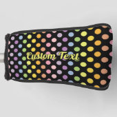 Rainbow Polka Dots Pattern Golf Headcover (Vorderseite)