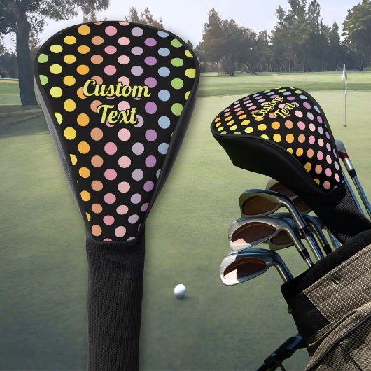 Rainbow Polka Dots Pattern Golf Headcover