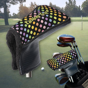 Rainbow Polka Dots Pattern Golf Headcover