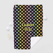 Rainbow Polka Dots Pattern Golfhandtuch (Insitu)