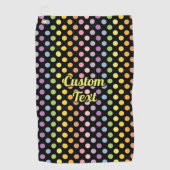 Rainbow Polka Dots Pattern Golfhandtuch (Vorderseite)
