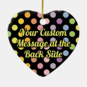 Rainbow Polka Dots Pattern Keramik Ornament (Hinten)