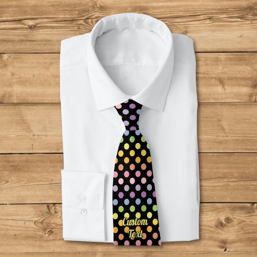 Rainbow Polka Dots Pattern Krawatte