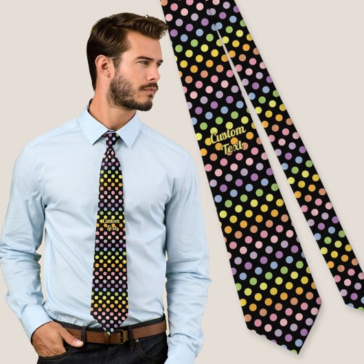 Rainbow Polka Dots Pattern Krawatte