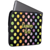 Rainbow Polka Dots Pattern Laptopschutzhülle (Vorne Rechts)
