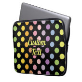 Rainbow Polka Dots Pattern Laptopschutzhülle (Vorderseite Links)