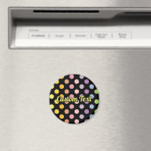 Rainbow Polka Dots Pattern Magnet (In Situ (Geschirrspüler))