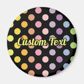 Rainbow Polka Dots Pattern Magnet (Vorne)
