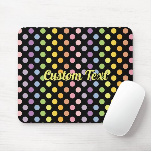 Rainbow Polka Dots Pattern Mousepad (Mit Mouse)