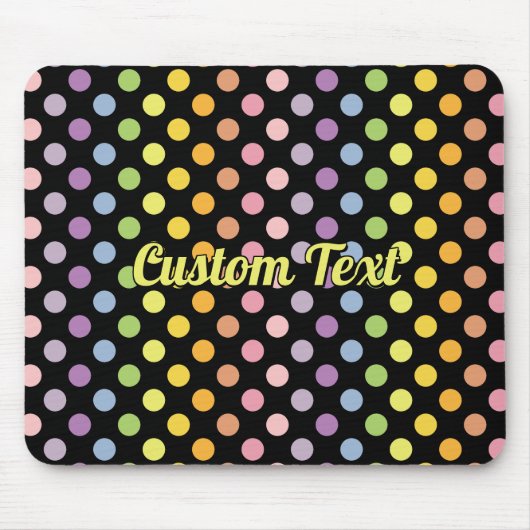 Rainbow Polka Dots Pattern Mousepad (Vorne)