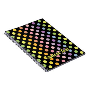 Rainbow Polka Dots Pattern Notizblock