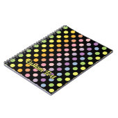 Rainbow Polka Dots Pattern Notizblock (Linke Seite)